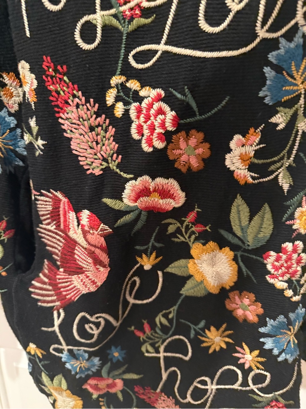 Johnny Was Rana Hooded Black Embroidered Cardigan XL - Picture 5 of 13